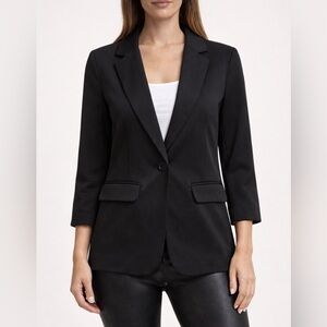 Olivia Moon Black 3/4 Sleeve Blazer